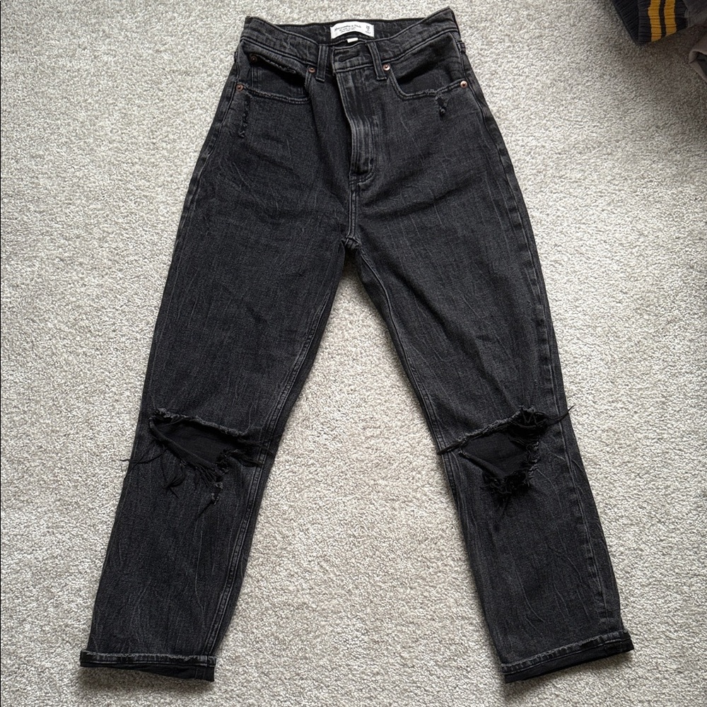 Abercrombie the ankle straight ultra high-rise curve love